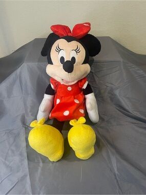 Disney Minnie Mouse Plush - Red Dress with White Polka Dots and Yellow Shoes